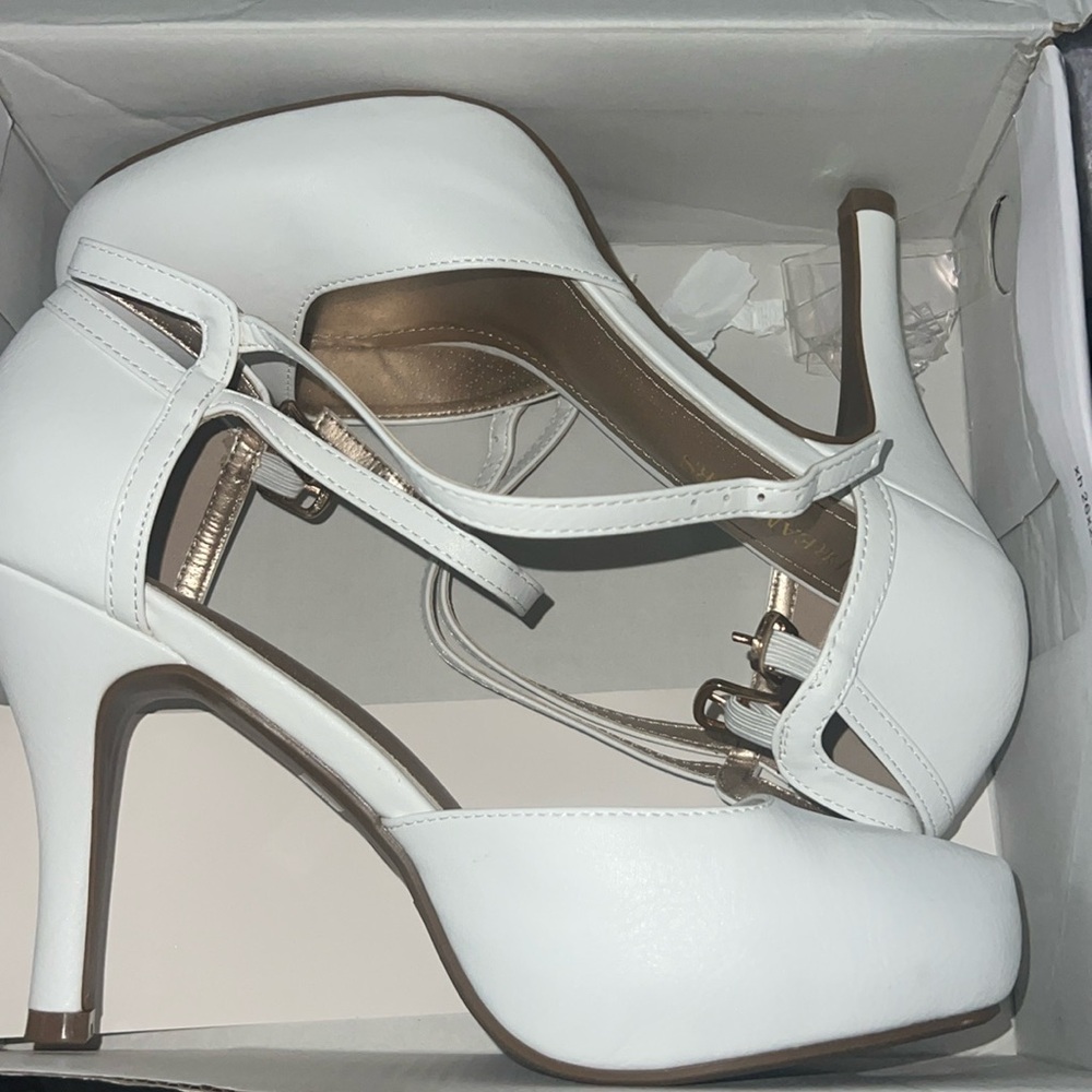 White dress heels